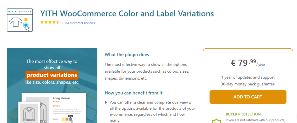 YITH WooCommerce variaiton plugin