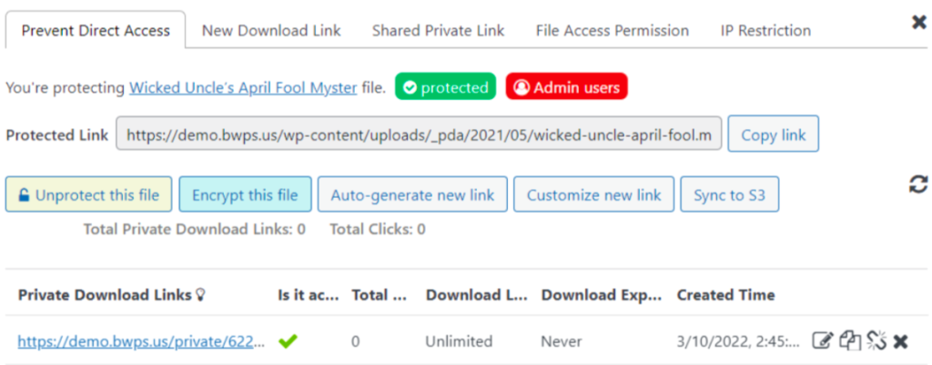 generate-private-download-links