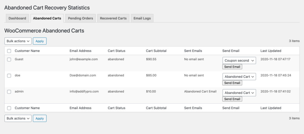 WooCommerce Abandoned Cart Recovery 2