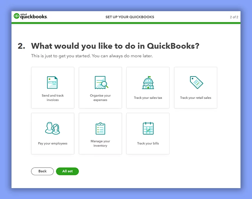 quickbook tasks