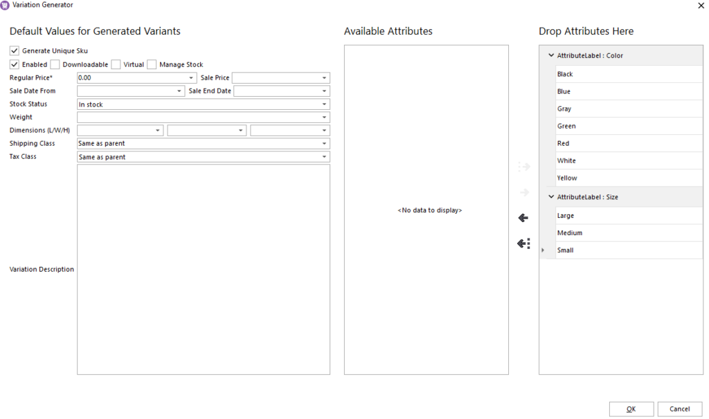 variants added