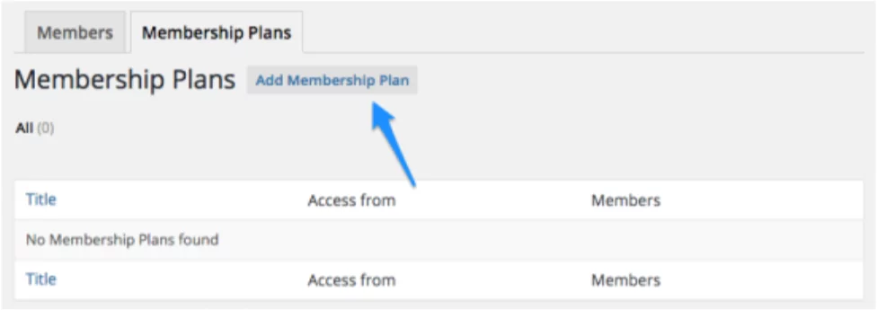 Membership Plan 