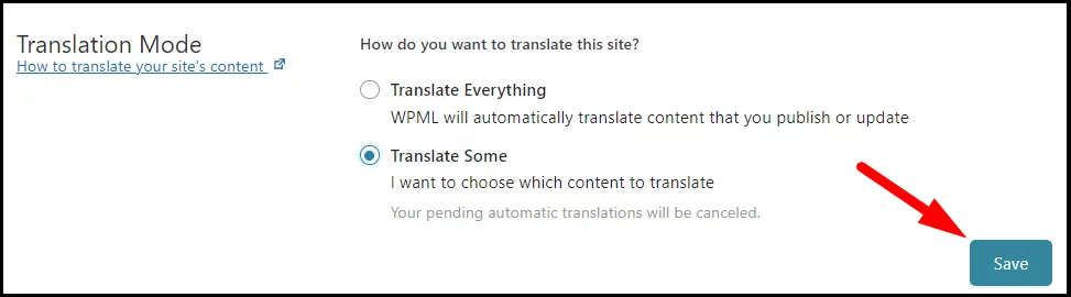 wpml Translation modes