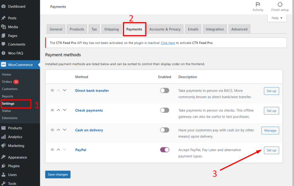 Setup Payment Method