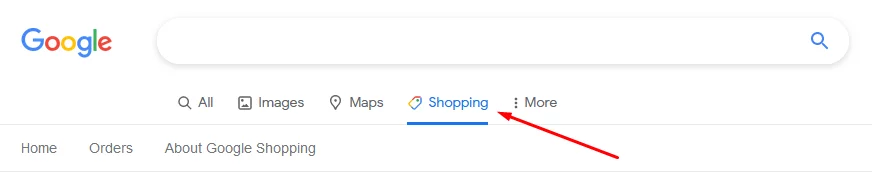 google shopping tab