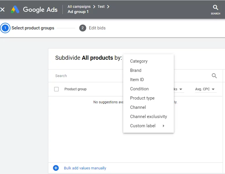 subdivide products