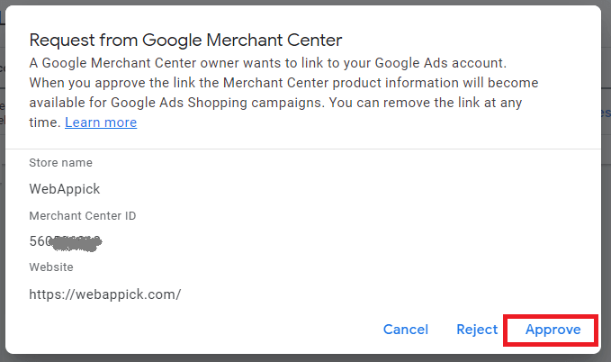 Accepting Request from Google Merchant Center