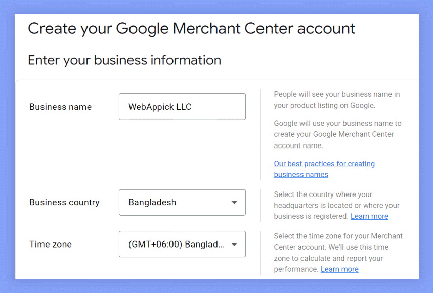 Business-information-on-Google-Merchant-Center