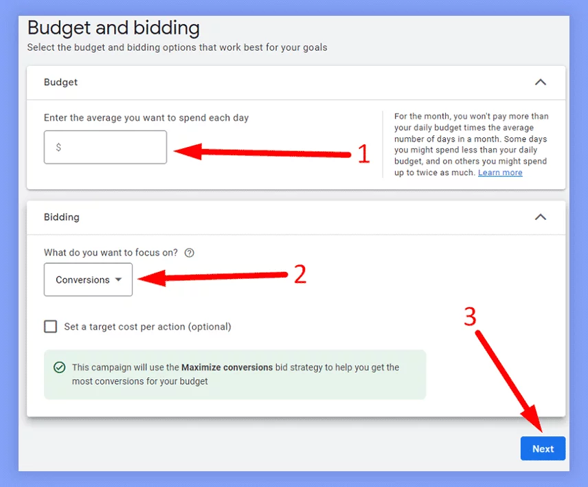 Setting-up-Budget-and-bidding-for-Google-ads
