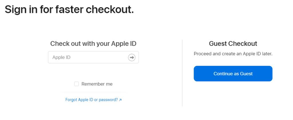 This is how Apple's checkout page looks like