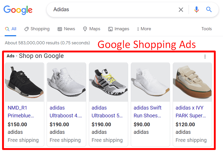 Google shopping ads