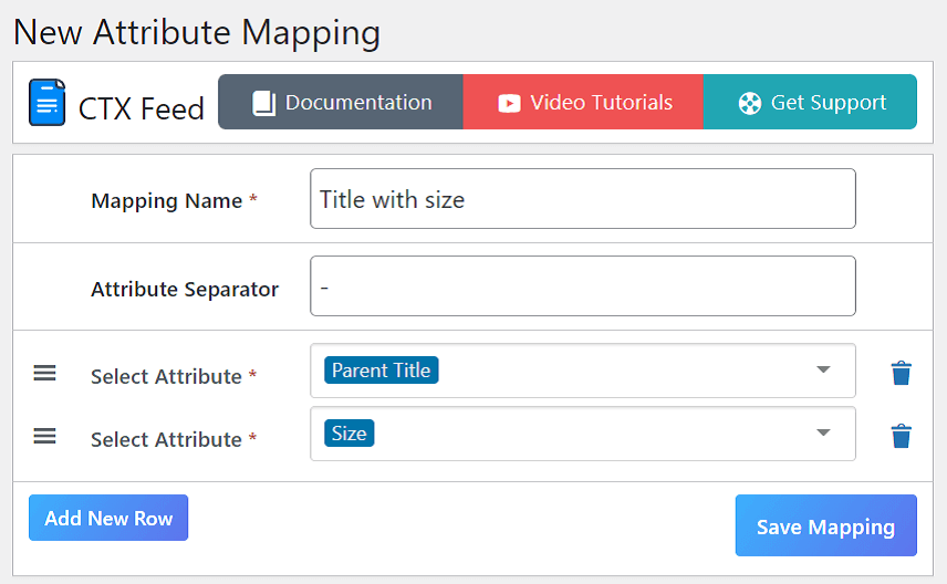 Attribute Mapping - CTX Feed Features