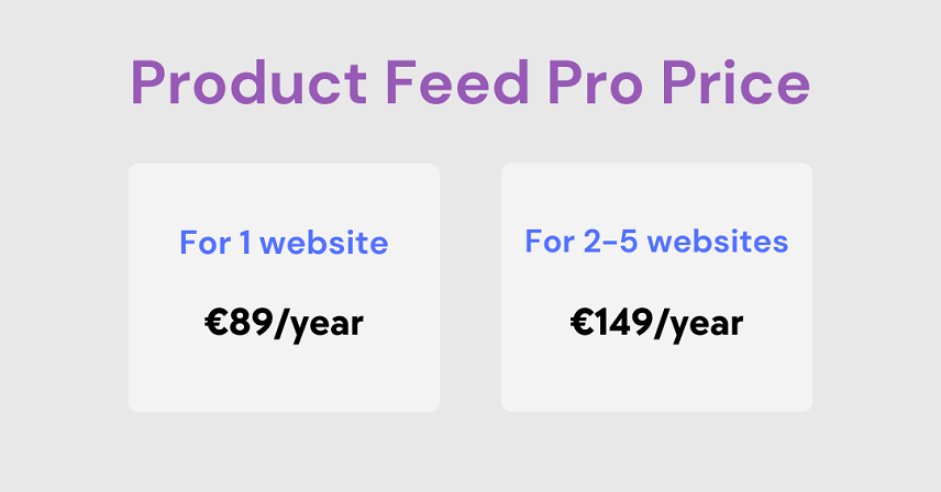 Product feed pro pricing plan