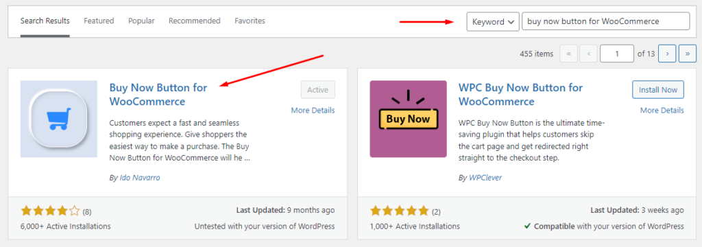 Adding buy now button using a plugin