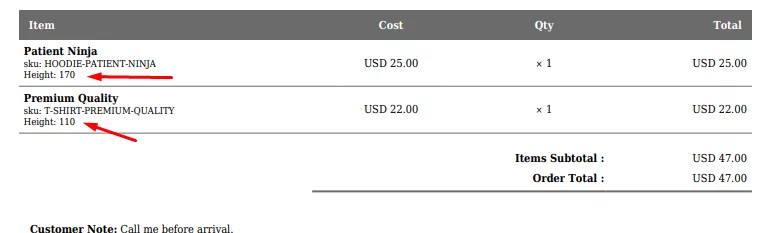 This is how it will look in the invoices. 