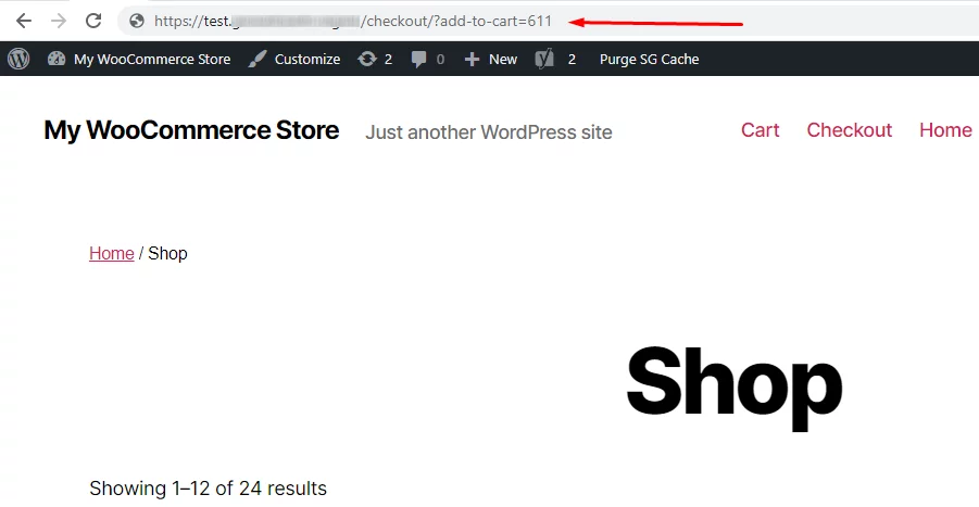 Create a WooCommerce direct checkout link for one of your products using the above process 