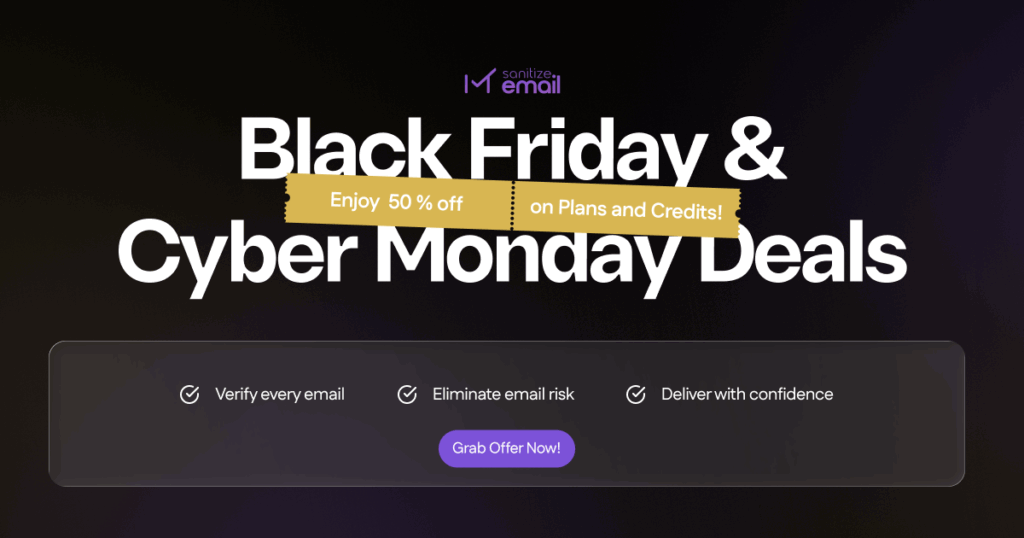 SanitizeEmail Black Friday Deal 2025