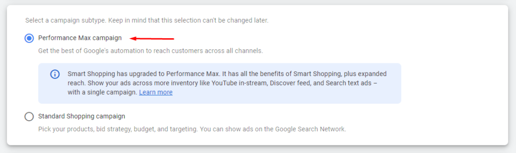 Performance max campaign - Google Shopping Automation