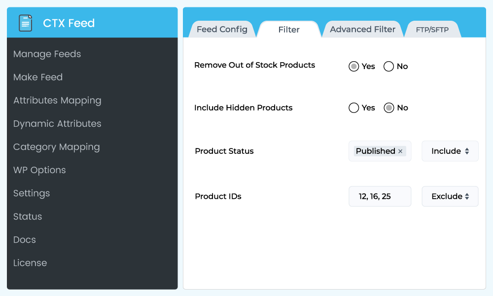 Filters and Advanced Filters to Set Conditions