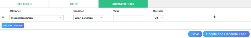 Advance filter for google review feed generation