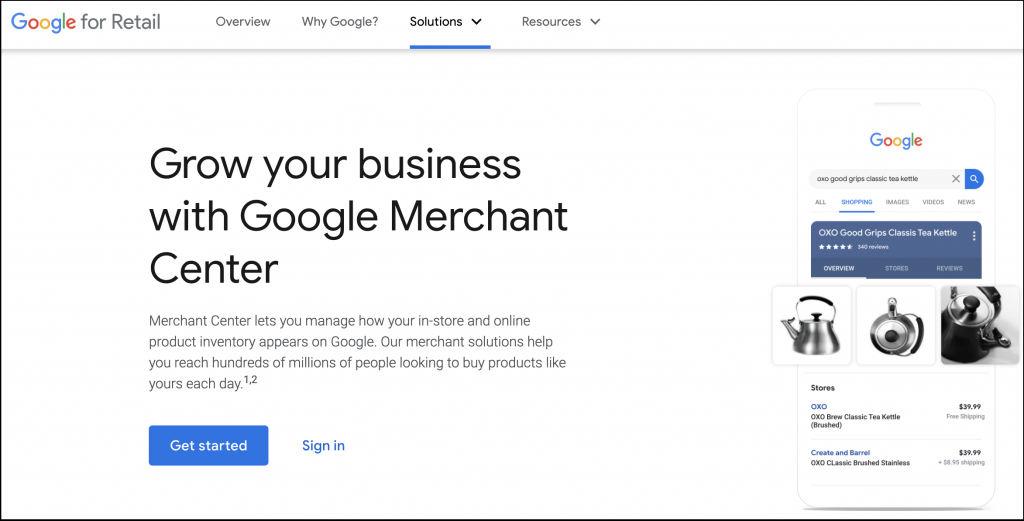 Create a Google Merchant Center (GMC) account