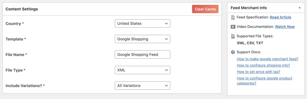 make feed for google shopping