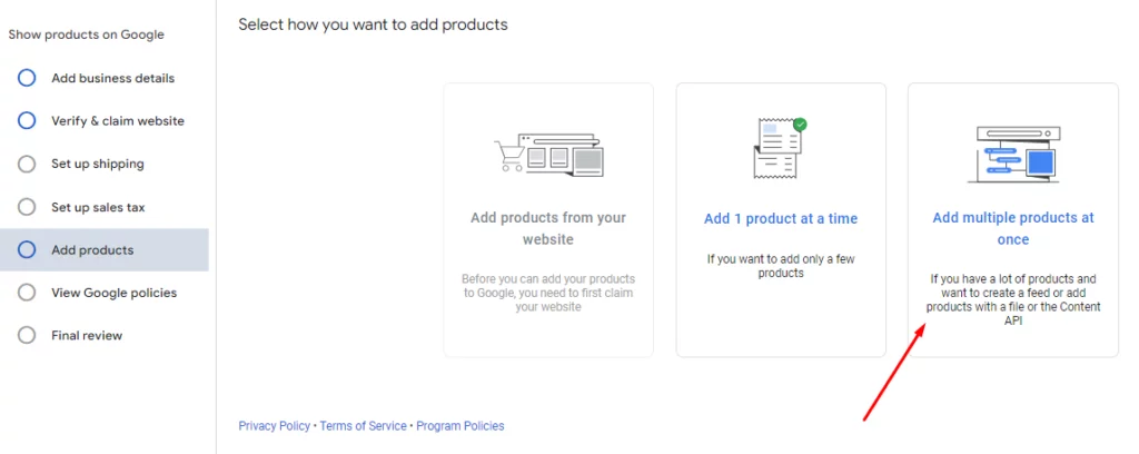 add product feed