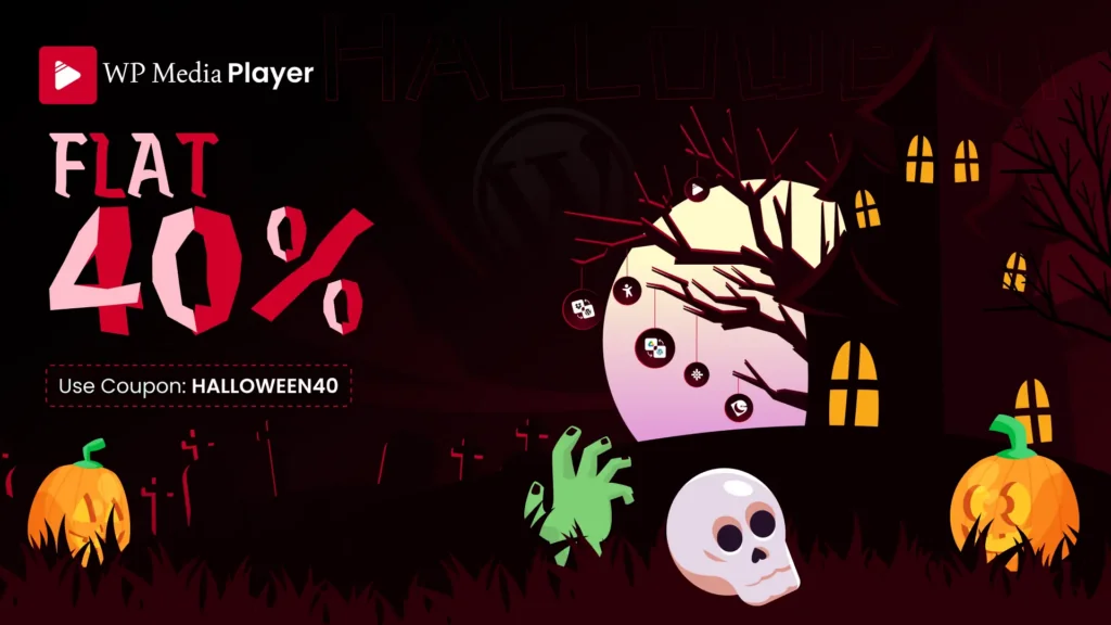 Best WordPress Halloween Deals & Coupons 2026 WP Media Player WordPress Halloween Offer