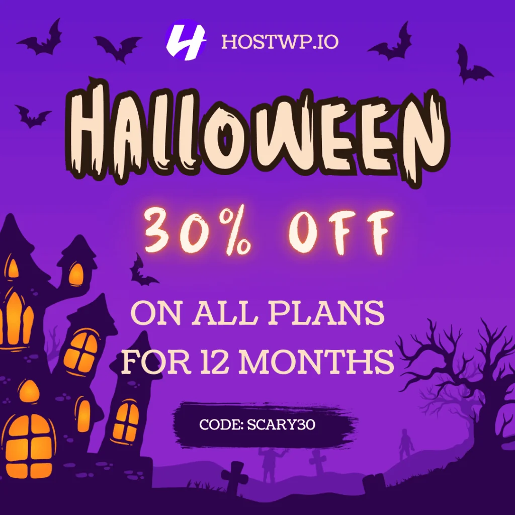 Best WordPress Halloween Deals & Coupons 2026 hostwp io wordpress hosting halloween discount