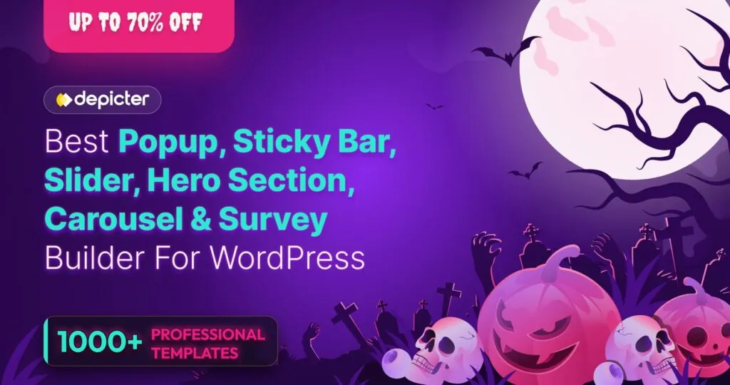 Best WordPress Halloween Deals & Coupons 2026 Depicter WordPress Halloween Offer