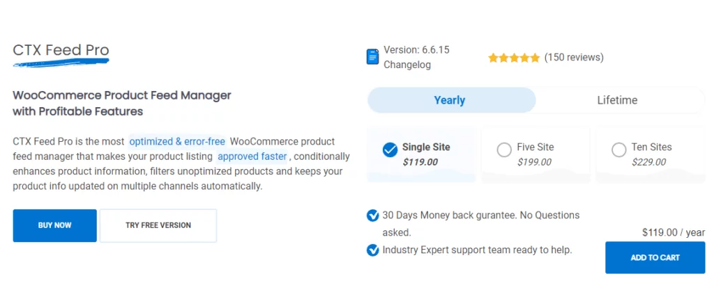 CTX Feed for WooCommerce Google shopping integration