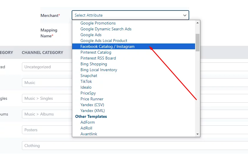 Facebook product feed specification for category