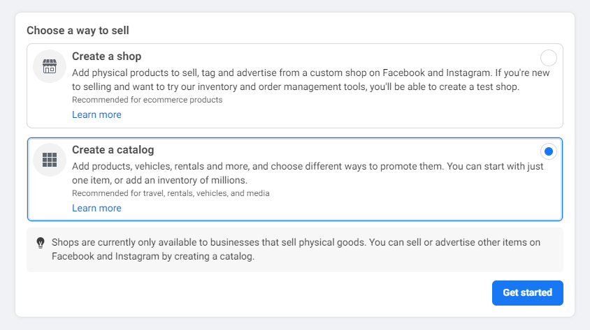 Create catalog for WooCommerce Facebook integration