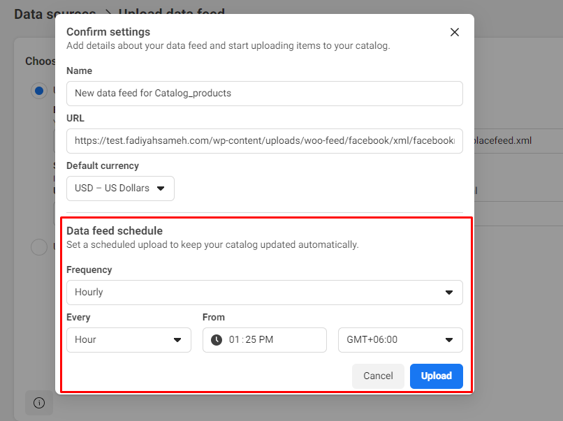 WooCommerce Facebook integration settings