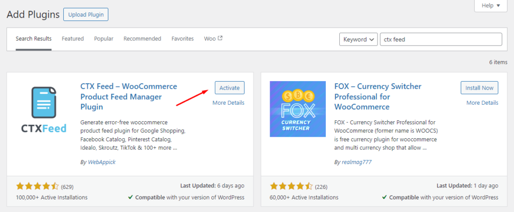 Install CTX Feed the best WooCommerce Google Shopping plugin