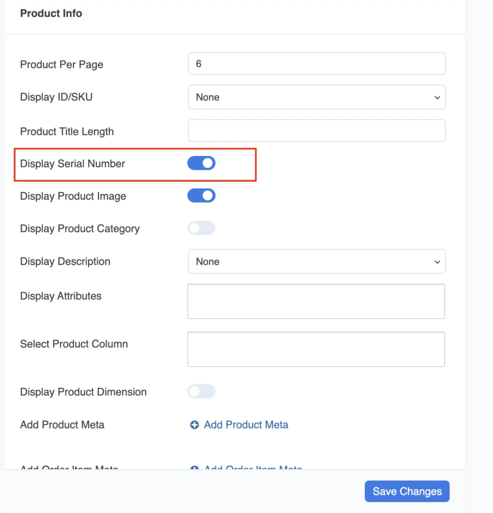 How to add a serial number column in the invoice