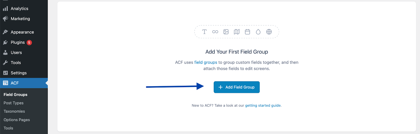 Add Field Group’.