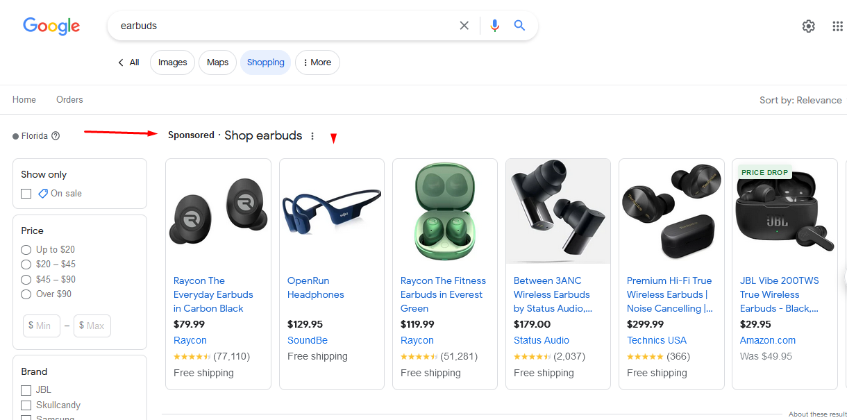 Google Shopping ads