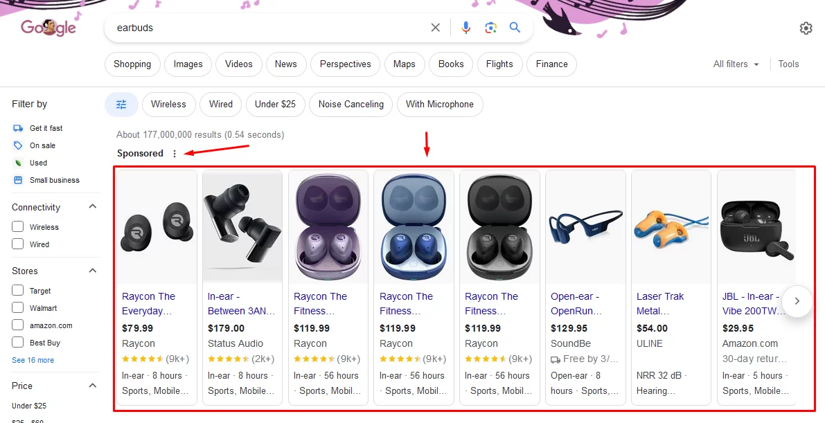 Google Shopping SERP ads