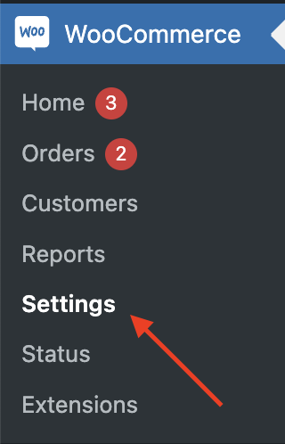 click on “Settings” from WooCommerce’s profile. 