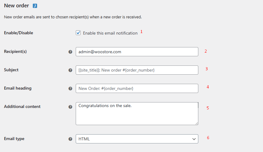 editing WooCommerce automated emails 