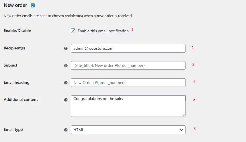 editing WooCommerce automated emails 