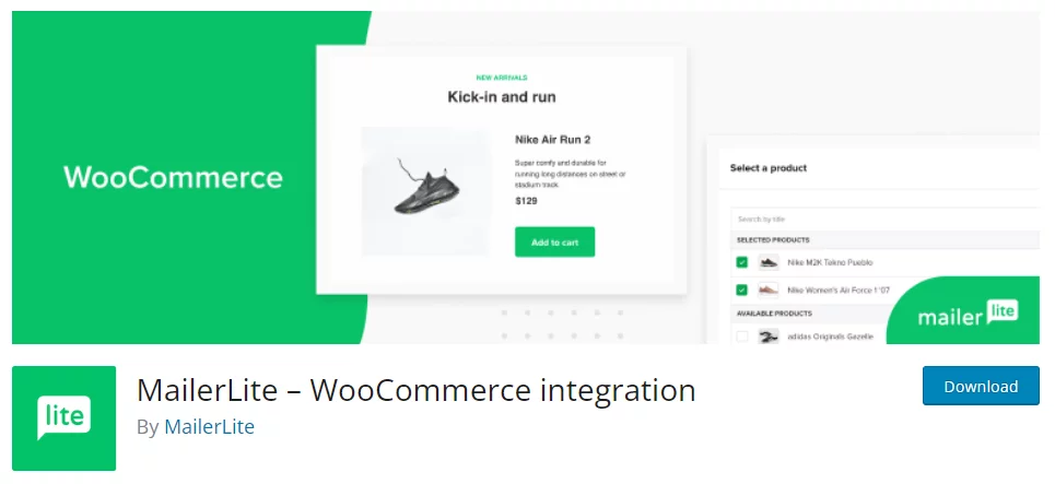 Mailerlite WooCommerce email marketing plugin