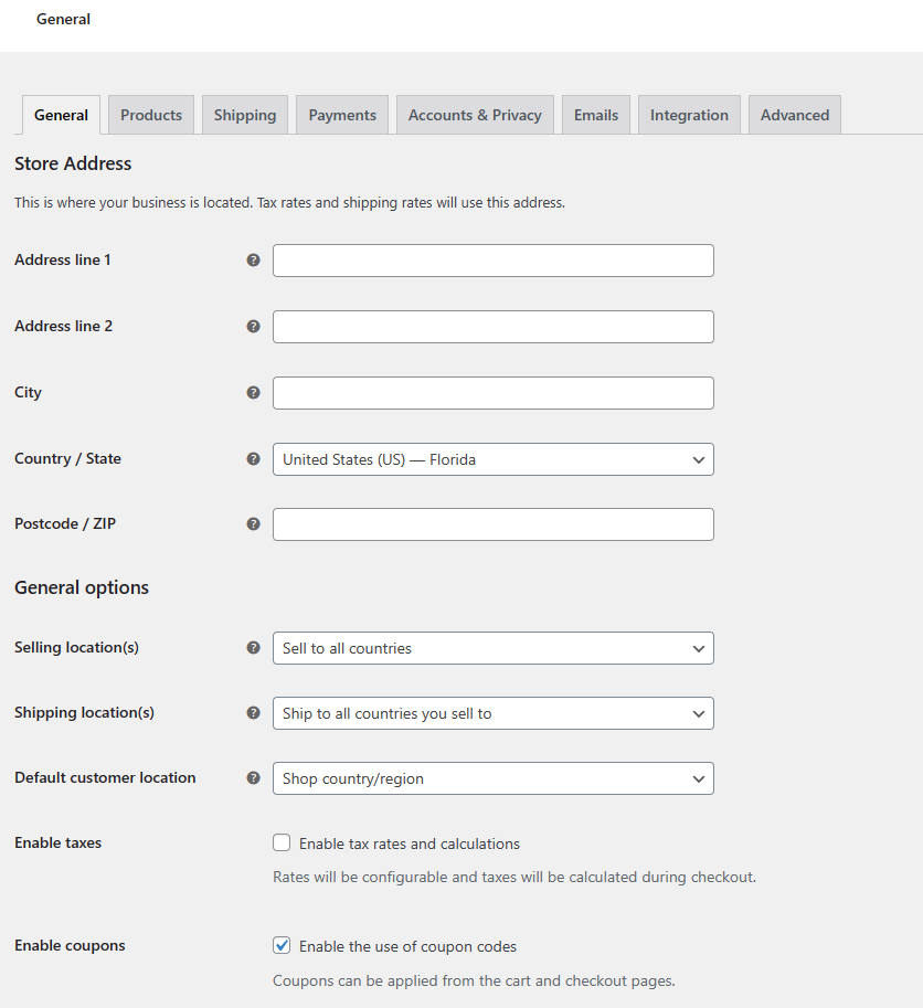 WooCommerce table rate shipping