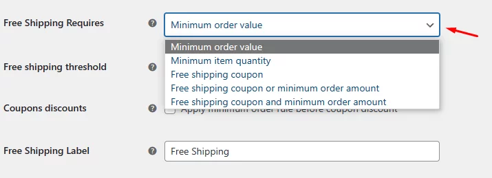 free shipping conditions
