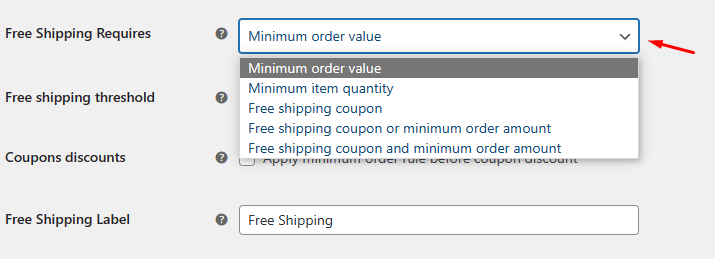 free shipping conditions