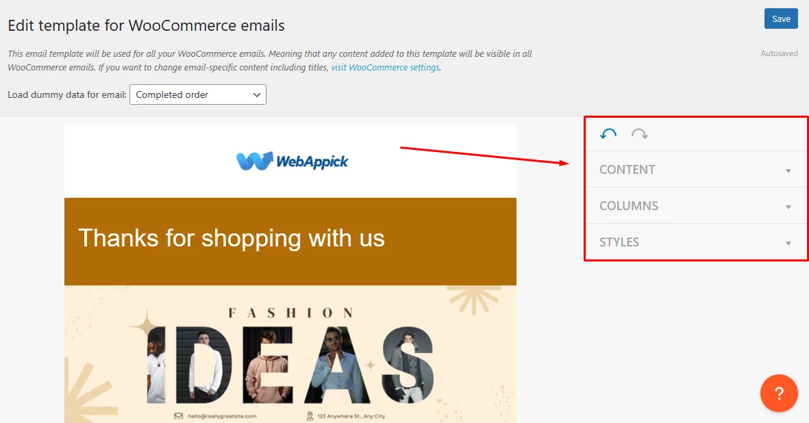 customize WooCommerce emails with mailpoet
