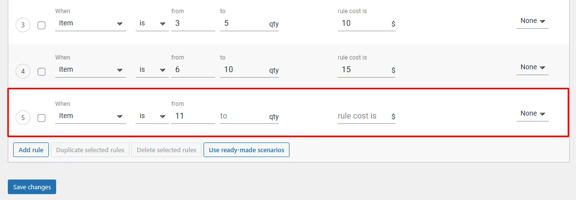 setting free shipping on WooCommerce quantity based shipping