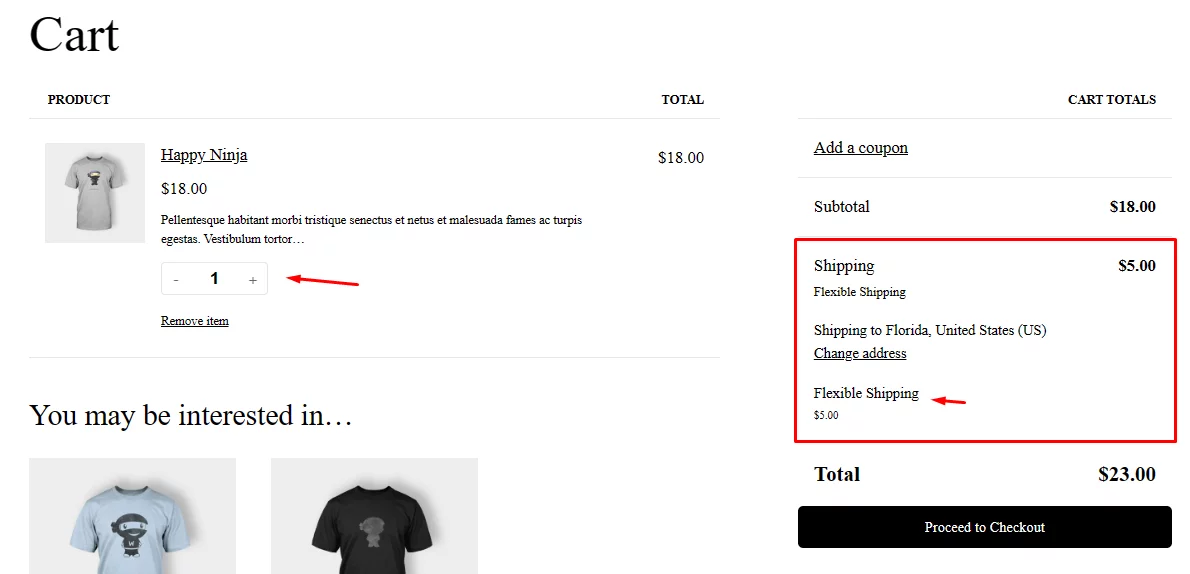 WooCommerce quantity based shipping example