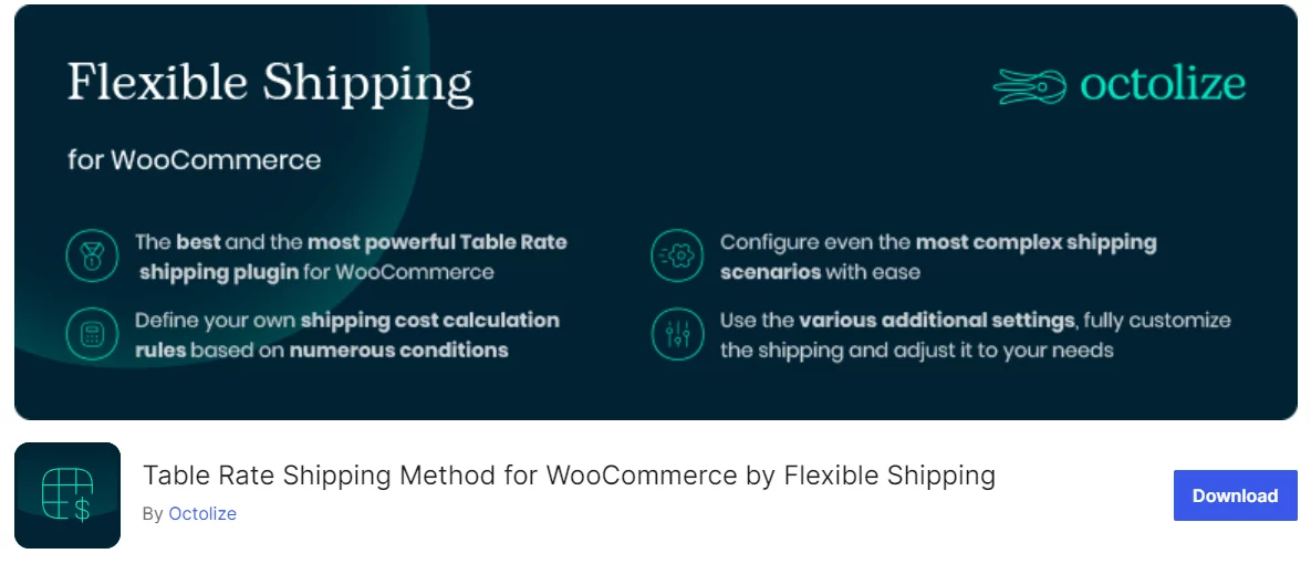 Flexible shipping plugin